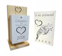 Calendario 2026 con Filosofie di vita - Base in legno con Calendario - Ogni giorno una perla di saggezza