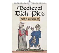 Calendario 2026 Con Foto Medievali, Strano Calendario Medievale Da Muro Spesso Con Agenda Da 12 Mesi, Regalo Divertente Per Gli Amanti Della Storia(1pcs)