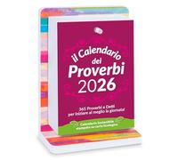 Calendario 2026 con Proverbi e Detti Popolari | Con Supporto COLOR, da Tavolo | 365 Consigli di Vita | Pensiero filosofico | Idea Regalo geniale | EcoSostenibile in Scatola Regalo