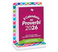 Calendario 2026 con Proverbi e Detti Popolari | Con Supporto SORRISI, da Tavolo | 365 Consigli di Vita | Pensiero filosofico | Idea Regalo geniale | Ecosostenibile in Scatola Regalo