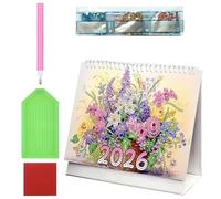 Calendario 2026 con strass, 12 , per pianificare la data, per adolescenti, amanti del fai da te, principianti, artisti, insegnanti, vacanze, compleanni, pianificazione giornaliera, casa, ufficio