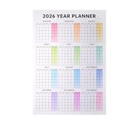 Calendario 2026 con visualizzazione annuale e datata, da appendere alla parete, per pianificare il monitoraggio degli obiettivi, 75 x 53 cm, da parete