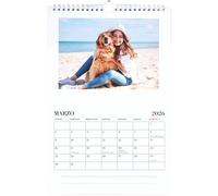 Calendario 2026 da muro personalizzato - Calendario da parete 13 fogli personalizzabile con le tue foto, calendario 12 mesi pronto da appendere (22x34 cm)