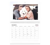 Calendario 2026 da muro personalizzato - Calendario da parete 13 fogli personalizzabile con le tue foto, calendario 12 mesi pronto da appendere (34x48 cm)