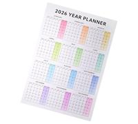Calendario 2026 da parete, agenda annuale, datato 2026, anno intero, per visualizzare calendario, per monitoraggio del piano degli obiettivi, 75 x 53 cm, motivazionale