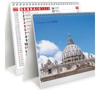 Calendario 2026 da Tavolo FOTOGRAFICO “MERAVIGLIE D'ITALIA” con Feste Settimane Lune Santi e spazio per note - ECOLOGICO Certificato FSC® Mix Credit - Perfetto per casa e ufficio - 19,5x16 cm