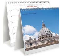 Calendario 2026 da Tavolo FOTOGRAFICO “MERAVIGLIE D'ITALIA” con Feste Settimane Lune Santi e spazio per note - ECOLOGICO Certificato FSC® Mix Credit - Perfetto per casa e ufficio - 19,5x16 cm