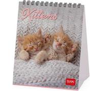 Legami - Calendario da Tavolo 2026, Kittens, Calendario da Scrivania, 12 Mesi e Planner Annuale, in 6 Lingue, Segni zodiacali, Festività internazionali, 12 x 14.5 cm