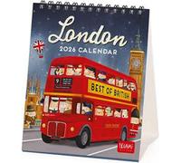 Legami - Calendario da Tavolo 2026, London, Calendario da Scrivania, 12 Mesi e Planner Annuale, in 6 Lingue, Segni zodiacali, Festività internazionali, 12 x 14.5 cm