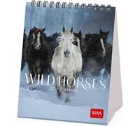 Legami - Calendario da Tavolo 2026, Wild Horses, Calendario da Scrivania, 12 Mesi e Planner Annuale, in 6 Lingue, Segni zodiacali, Festività internazionali, 12 x 14.5 cm