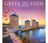 Greek Islands 2026 Calendar | Square Wall Calendar | Travel Gift | Plastic Free Packaging | by Avonside Publishing