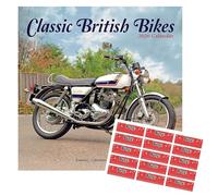 Calendario 2026 delle Moto Classiche Britanniche con Adesivi Organizzativi