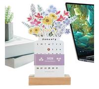 Calendario 2026 - Design Floreale Gennaio Dicembre, Calendario Mensile 2026, Pianificatore Risparmio Di Spazio | Per Camera Da Viaggi Lavoro Appartamento Camera Hotel Aula Scuola, Viaggi