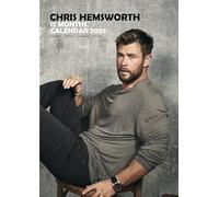 Calendario 2026 di Chris Hemsworth, formato A3, rilegato a spirale, a colori, confezione di adesivi per calendari.