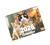 Calendario 2026 divertente con gatti britannici a pelo corto, Maine Coon, design con gatti soriani, pianificatore settimanale/mensile per casa/ufficio