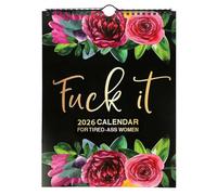 Calendario 2026 "Fu-ck It", Calendario for Donne Stanche - Ideale Per Segnare Appuntamenti-Impegni, Calendarios Accademico Per Scuola, Ufficio, Casa(1pcs)