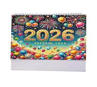 Calendario 2026 Gem Art Desk - Gem Art Painting Monthly Desktop Calendar, Personal Time Management Planner for Schedule To-Do List Goals Planning