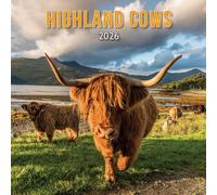 Calendario 2026 Highland Cows Wall Planner Organizer Regalo di Natale Nuovo