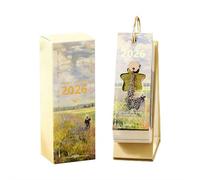 Calendario 2026 in stile europeo vintage dipinto a olio, temi con dipinti a olio con citazioni ispiratrici per ogni pagina, per pianificare e organizzare la casa in ufficio, per donne, ufficio, casa e