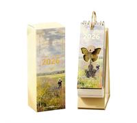 Calendario 2026 in stile europeo vintage dipinto a olio, temi con dipinti a olio con citazioni ispiratrici per ogni pagina, per pianificare e organizzare la casa in ufficio, per donne, ufficio, casa e