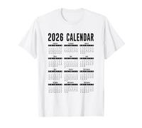 Calendario 2026, Maglia da Uomo, Donna, Bambino, Calendario 26 Maglietta