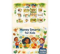 Calendario 2026 Money Smarts for Kids, insegna ai bambini a imparare la gestione del denaro in anticipo, pianificazione mensile e motivazione.