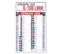 Calendario 2026 Olandese da muro PERSONALIZZABILE - Fogli a strappo con griglia sul retro per appunti - È possibile stampare la vostra grafica, il vostro logo o una foto.
