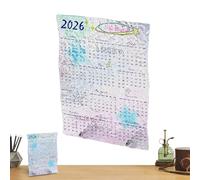 Calendario 2026 - Planner trasparente in acrilico trasparente, planner da scrivania in acrilico, schermo di programmazione familiare da 12 , per pianificazione domestica, routine