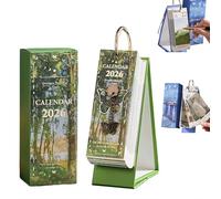 Calendario 2026, stile vintage europeo, dipinto a olio, temi dipinti a olio con citazioni ispiratrici per ogni pagina, elegante calendario da tavolo per pianificare e organizzare la casa in ufficio (D