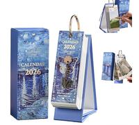 Calendario 2026, stile vintage europeo, dipinto a olio, temi dipinti a olio con citazioni ispiratrici per ogni pagina, elegante calendario da tavolo per pianificare e organizzare la casa in ufficio (A