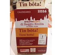 CALENDARIO 2026 TIN BOTA in dialetto reggiano con supporto in legno