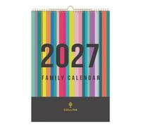 Calendario 2027, 12 mesi, formato A3, visualizzazione mensile, gamma Collins Debden Edge (EDFC135-27)