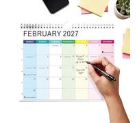 Calendario 2027-2028 Pianificatore Mensile Cartaceo di Programmazione per | Calendario da Parete Gen 2027-Giu 2028 21,3 x 30 cm per Organizzare Casa Ufficio Scuola e Pianificazione