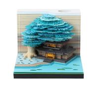 Calendario 2027 con albero 3D, calendario 2027, blocco note 3D a strappo | Modello ad albero, calendario 2027 con calendario da 52 settimane, display da tavolo, pagine a strappo, blocco note