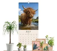 Calendario 2027 con mucca che scrive divertente decorazione rustica a | Calendario da parete per ufficio per abitudini, salute, studio, scuola, compiti, casa, esercizi, vacanze, feste, compleanni
