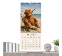 Calendario 2027 con mucche che scrivono divertenti mucche, decorazione | Calendario da parete per ufficio per abitudini, salute, studio, scuola, compiti, casa, esercizi, vacanze, feste, compleanni