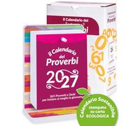 Calendario 2027 con Proverbi e Detti Popolari | Con Supporto COLOR, da Tavolo | 365 Consigli di Vita | Pensiero filosofico | Idea Regalo geniale | EcoSostenibile in Scatola Regalo