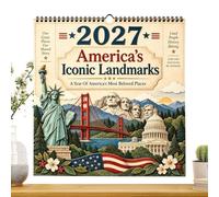 Calendario 2027 Da Parete Planner Murale con Vedute Panoramiche d'America | Calendario da Gennaio a Dicembre 2027 Per Appartamenti Salotti Ingressi Cucine Uffici Monolocali Dormitori Caffetterie