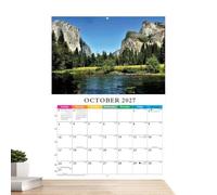 Calendario 2027 Da Parete Planner Paesaggio Americano Appendibile 12 | Calendario Planner Annuale Per Casa Scuola Lettura Studio Compiti Esercizi Allenamento Vacanze Feste Compleanno