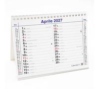 Calendario 2027 da tavolo olandese santi e lune cm 20x15 per ufficio casa e lavoro (16 FACCIATE)