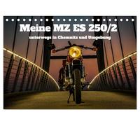 Calendario 2027 · Meine MZ ES 250/2 unterwegs in Chemnitz | Con la MZ ES 250/2 attraverso Chemnitz e i Monti Metalliferi · DIN A5 orizzontale · Calendario da tavolo CALVENDO