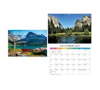 Calendario 2027 Planner Paesaggio Americano Appendibile 12 | Planner Decorativo Murale Annuale Per Casa Scuola Lettura Studio Compiti Esercizi Allenamento Vacanze Feste Compleanno