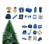 Calendario 2D per conto alla rovescia per Natale, in acrilico | Countdown To Christmas Ornamenti per feste Vacanze Finestra Albero Auto Specchio Retrovisore Portachiavi Zaino