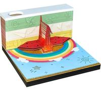 Calendario 3D 2025, calendario 2025, 3D Mille gru di carta, note adesive, adatto per decorare la scrivania dell'ufficio e registrare per ricordare questioni importanti