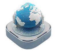 Calendario 3D 2025 strappare la pad di memoria intagliata di carta a forma di terra con luce a LED, calendario della scrivania da gennaio dicembre 2025 per il regalo di decorazione della casa