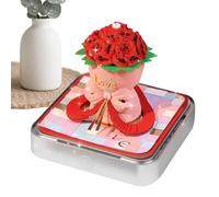 Calendario 3D 2026, 3D a forma di pezzo di, con intaglio in carta da strappare, blocco note con illuminazione a LED e custodia in acrilico per decorazione scrivania da ufficio