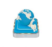Calendario 3D 2026, 3D Blue Earth Garden Memo Pad Calendario 2026, Tear-Away 3D Paper Art Notepad, Calendario da scrivania settimanale con luce, note adesive da scrivania per ufficio, regalo di
