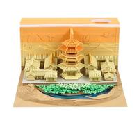 Calendario 3D 2026, Calendario 2026, Tear-Away 3D Paper Art Notepad, Modello di edificio in miniatura Scultura di carta, Scultura scenica Spot Regalo commemorativo, Ornamenti da scrivania fai da te