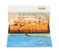 Calendario 3D 2026, Calendario 2026, Tear-Away 3D Paper Art Notepad, Modello di edificio in miniatura Scultura di carta, Scultura scenica Spot Regalo commemorativo, Ornamenti da scrivania fai da te