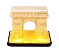 Calendario 3D 2026, calendario 3D 2026, scultura artistica in carta con scultura dell'Arco di Trionfo, con luce LED, squisite note creative antiaderenti per appunti fai da te per ufficio, casa, regali